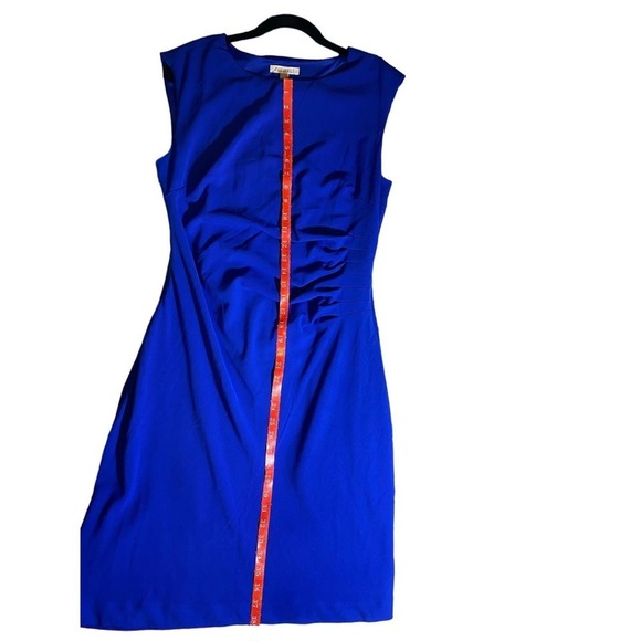 Roz & Ali Blue sleeveless Career dress size 14 - Picture 3 of 6